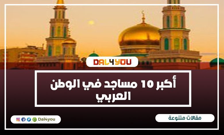 أكبر 10 مساجد في الوطن العربي الاجمل والاشهر من حيث المساحه والطراز