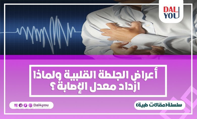 أعراض الجلطة القلبية ولماذا ازاداد معدل الإصابة؟