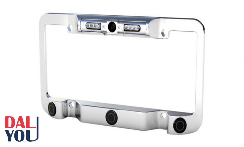 كاميرا Power Acoustik License Plate Frame With Camera and Sensors