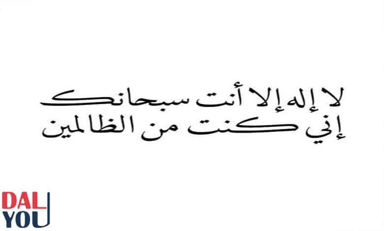 فضل لا إله إلا أنت سبحانك إني كنتُ من الظالمين