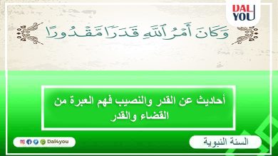 أحاديث عن القدر والنصيب فهم العبرة من القضاء والقدر